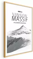 Artgeist Plakatas - The majestic Vinson Massif mountain peak, crown of mountains, mountain landscape