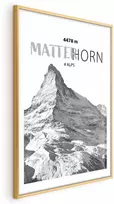 Artgeist Plakatas - The majestic Matterhorn mountain peak, crown of mountains, mountain landscape