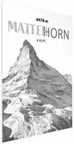 Artgeist Plakatas - The majestic Matterhorn mountain peak, crown of mountains, mountain landscape