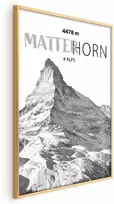 Artgeist Plakatas - The majestic Matterhorn mountain peak, crown of mountains, mountain landscape