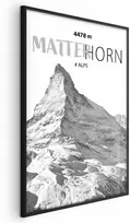 Artgeist Plakatas - The majestic Matterhorn mountain peak, crown of mountains, mountain landscape