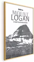 Artgeist Plakatas - The majestic Mount Logan mountain peak, crown of mountains, mountain landscape