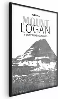 Artgeist Plakatas - The majestic Mount Logan mountain peak, crown of mountains, mountain landscape