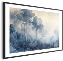 Artgeist Plakatas - Forest in Misty Mėlyna Shades