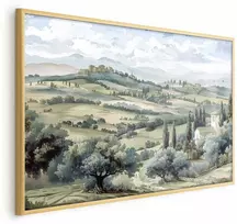 Artgeist Plakatas - Landscape with Sunny Žalias Fields