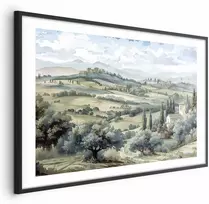 Artgeist Plakatas - Landscape with Sunny Žalias Fields