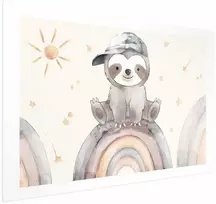 Artgeist Plakatas - Little Animal Among Stars and Rainbows