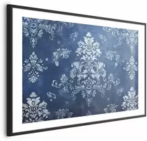 Artgeist Plakatas - Retro Ornament in Worn Blues