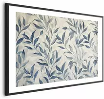 Artgeist Plakatas - Delicate Botanical Motif with Mėlyna Leaves