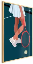 Artgeist Plakatas - Tennis Player with a Raudona Racket on the Court - Illustration