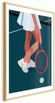 Artgeist Plakatas - Tennis Player with a Raudona Racket on the Court - Illustration