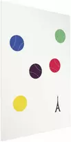 Artgeist Plakatas - Eiffel Tower and Colorful Tennis Balls