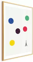 Artgeist Plakatas - Eiffel Tower and Colorful Tennis Balls