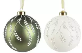 Nežinomas Eglutės žaisliukas Dots, 12 cm, stiklas