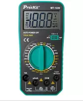 Skaitmeninis True RMS Pro’sKit MT-1226 multimetras su 1000V DC ir 750V AC matavimu iki 10A bei diodų tranzistorių ir grandinės testavimo funkcijomis