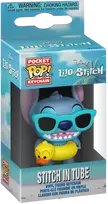 FUNKO POP! Raktų pakabutis: Disney: Lilo & Stitch - Stitch in Tube, 4 cm