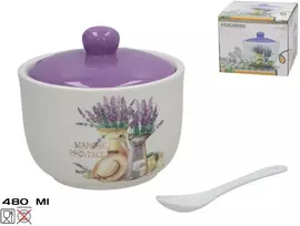 Lumarko Cukrinė su spożką 480 ml rožinė dolomitas 11,5x11,5x10 cm KITCHEN&GO