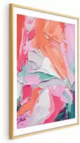 Artgeist Plakatas - Rožinė Palette - vibrant shades of pink, oranžinis, and žalias on canvas