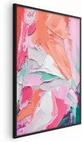 Artgeist Plakatas - Rožinė Palette - vibrant shades of pink, oranžinis, and žalias on canvas