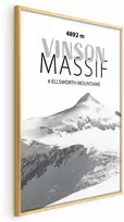 Artgeist Plakatas - The majestic Vinson Massif mountain peak, crown of mountains, mountain landscape
