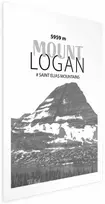 Artgeist Plakatas - The majestic Mount Logan mountain peak, crown of mountains, mountain landscape