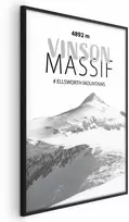 Artgeist Plakatas - The majestic Vinson Massif mountain peak, crown of mountains, mountain landscape