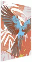 Artgeist Plakatas - Exotic Wings - parrot among abstract leaf patterns
