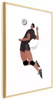 Artgeist Plakatas - Volleyball Player on a Light Background - Illustration