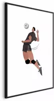 Artgeist Plakatas - Volleyball Player on a Light Background - Illustration