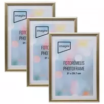 Rėmeliai - Imagee 21x30 Cm 3 Vnt. Plastikiniai Rėmeliai Sidabriniai