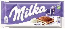 Piena šokolāde MILKA ar jogurta pildījumu, 100g