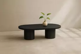Venture Design Sofa staliukas Narvik 32x120x60 cm Juodas MDF