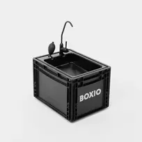 BOXIO nešiojamas praustuvas su rankine pompa, plastikinis, 30 x 39,9 x 27,9 cm, juodas, BOX-WAS-BL-10