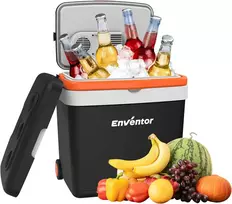 Enventor automobilinis kelioninis šaldytuvas su šaldymo ir šildymo funkcijomis, 33 l, 12 V / 230 V, ECO režimas, JY-B-33 l