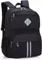 HOPYOCK vaikiška kuprinė su atšvaitais, 28,8 l talpos, juoda, HY113H-Juodas