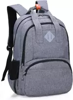 HOPYOCK vaikiška mokyklinė kuprinė, su keliais skyriais, atšvaitais, 33 l, poliesteris, HY114H-Pilkas