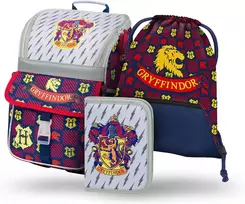 Baagl ergonominis vaikiškas mokyklinės kuprinės rinkinys Zippy, 18 l, reguliuojamais diržais, vandeniui atsparus, Harry Potter Gryffindor