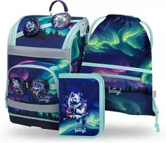 Baagl mokyklinė kuprinė Zippy Plus 3 dalių rinkinys, ergonominė, 21 l, poliesteris