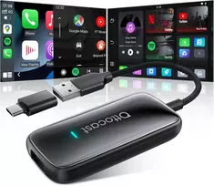 OTTOCAST CarPlay ir Android Auto adapteris Play2video Ultra, 5G, WiFi 6, 4GB RAM, 32GB ROM, Micro USB