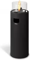 Enders dujinis lauko židinys su LED apšvietimu, 224 cm, juodas/sidabrinis, Nova LED L