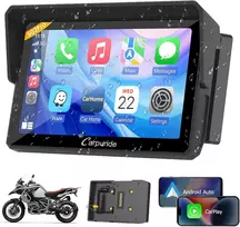 Carpuride motociklo navigacija su 5 colių lietimui jautriu ekranu, Bluetooth, CarPlay, Android Auto, W502B Pro