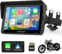 Carpuride motociklo navigacija su 5 colių jutikliniu ekranu, belaidžiu CarPlay, Android Auto ir Bluetooth, modelis W502
