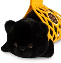 KNYGA Pliušinis katinas Milo&Millie, 56 cm, juodas
