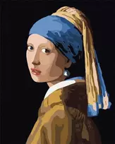 Tapyba pagal skaičius - Mergina su perlu 40x50