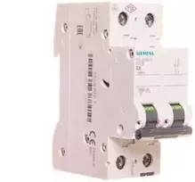 Siemens 5SL6202-7 grandinės pertraukiklis 2P C 2A 6kA AC 5SL6202-7