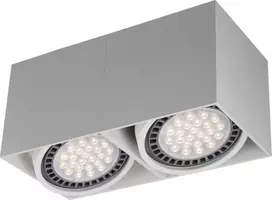 Lubinis šviestuvas Lampa sufitowa Zumaline Zuma Line Box 2 ACGU10-116-N spot lampa sufitowa 2x15W GU10 pilka