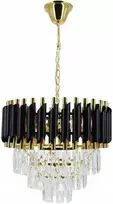 Pakabinamas šviestuvas Lampa wisząca Zumaline Elem Toledo 6260/4 TR BL lampa wisząca zwis 4x40W E14 auksinė/transparentna/juoda