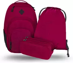 Baagl ergonomiškas 3 dalių mokyklinės kuprinės rinkinys Coolmate su termo skyriumi, 35 l