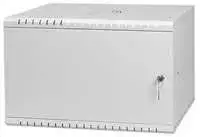 LEXI-Net 19" sieninė spinta Basic 6U 520x450, metalinės durelės, be nugarėlės, išlankstoma, pilka