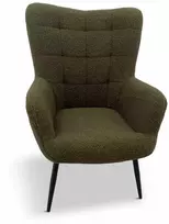 Actona Poilsio krėslas Domoletti GEO TEDDY, juodas/žalias, 73 cm x 73 cm x 99 cm